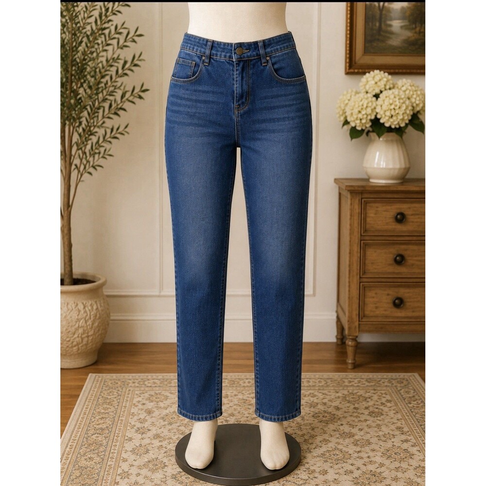 Unbranded Women’s Size 12 Fully Fleece Lined Jeans 30x28 12” Rise Blue Denim